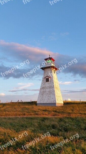 Lighthouses Pei Canada Sunsets Free Photos