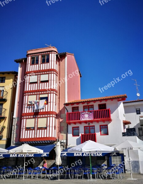 Architecture Houses Facade Bermeo Free Photos