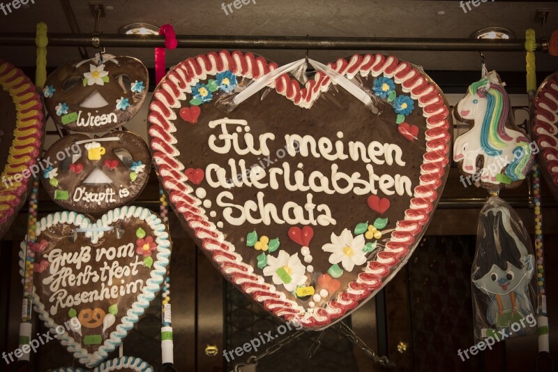 Gingerbread Heart Love Folk Festival Autumn Festival Customs