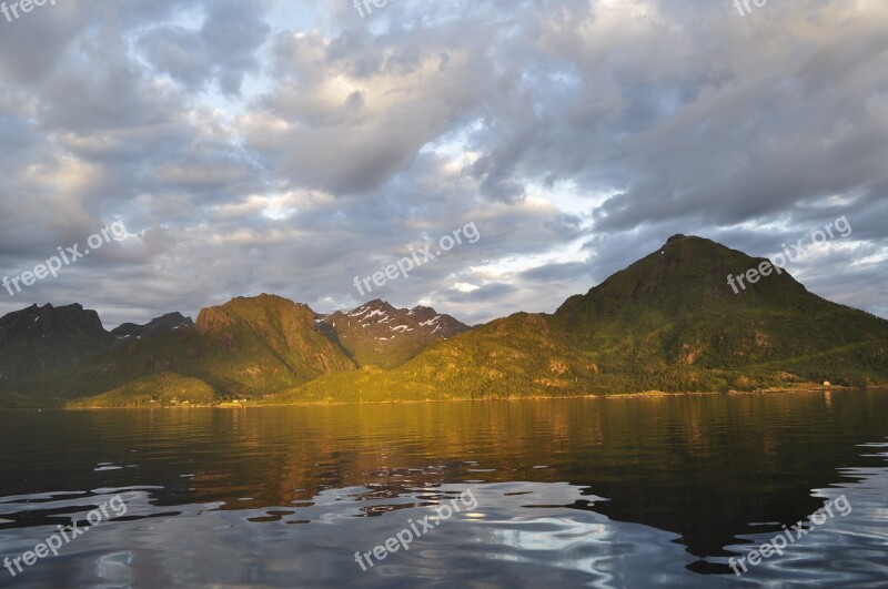 Lofoten Sun Nature Sky Landscape