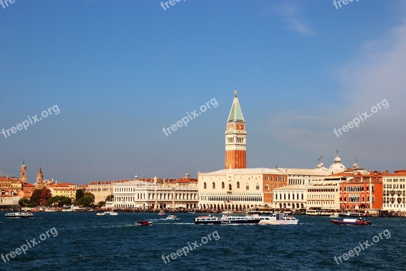 Venice St Mark's Square Campanile Doge's Palace Italy