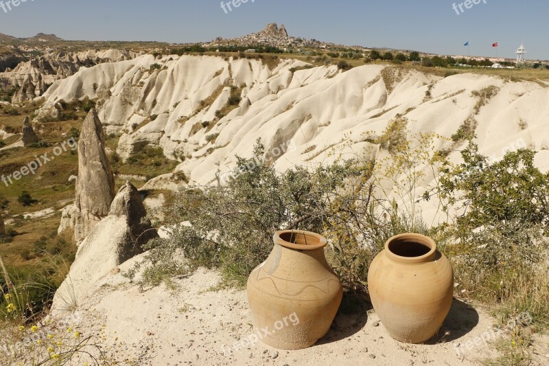 Pots Valley Rock Formation Cappadocia Goreme