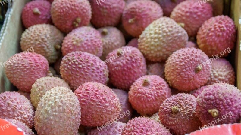 Litchi Fruit Food Sweet Fresh