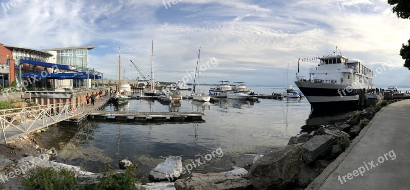 Burlington Vermont Marina Boat Lake