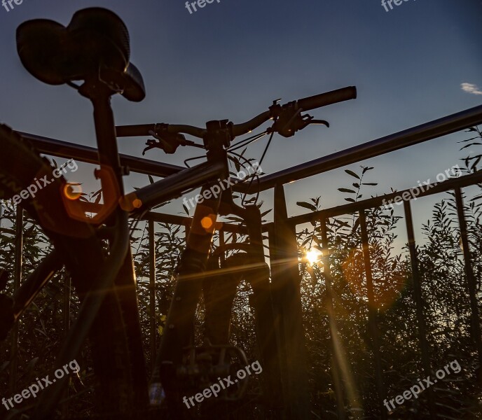 Nature Landscape Bicycle Tour Photography Sunset