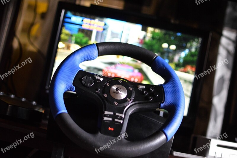 Drivingwheel Playstation Videogames Gaming Entertainment