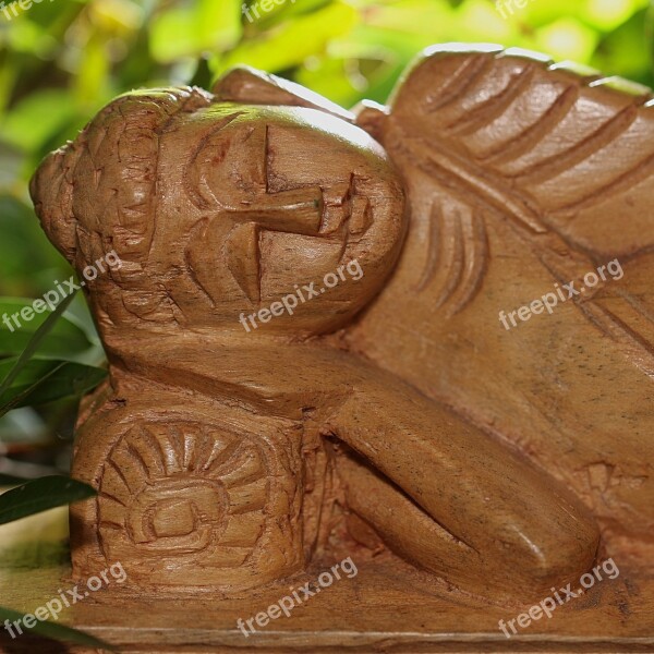 Buddha Lying Sleeping Wood Nature