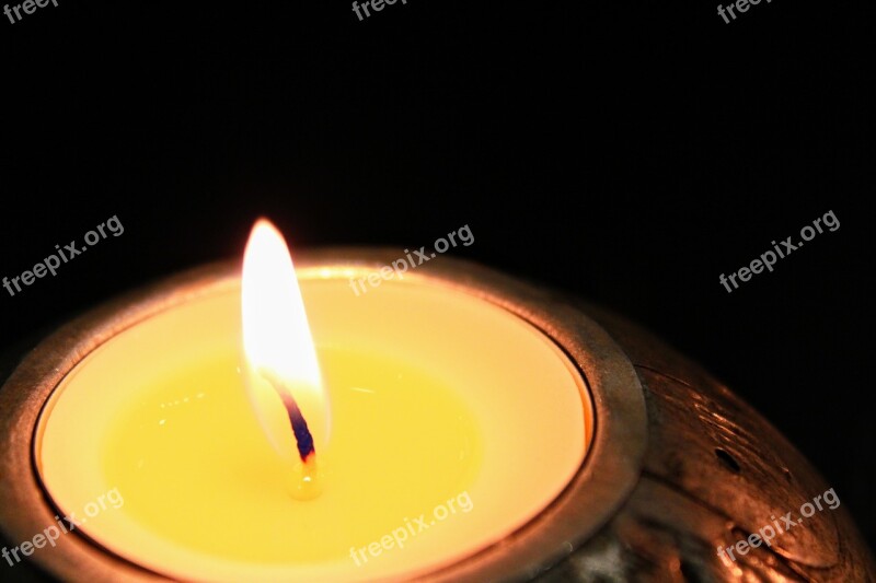 Candles Tealights Flame Light Dark