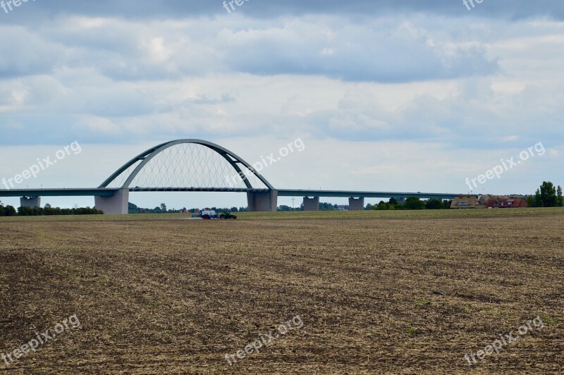 Fehmarn Fehmarnsund Bridge Baltic Sea Fehmarnsund Bridge