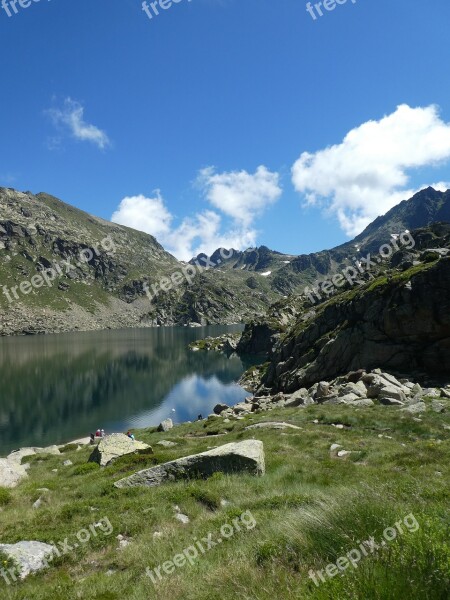 Lake Rocks Mountain Andorra Free Photos