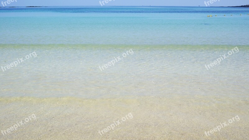 Beach Jeju Empty White Sand Ocean Sea