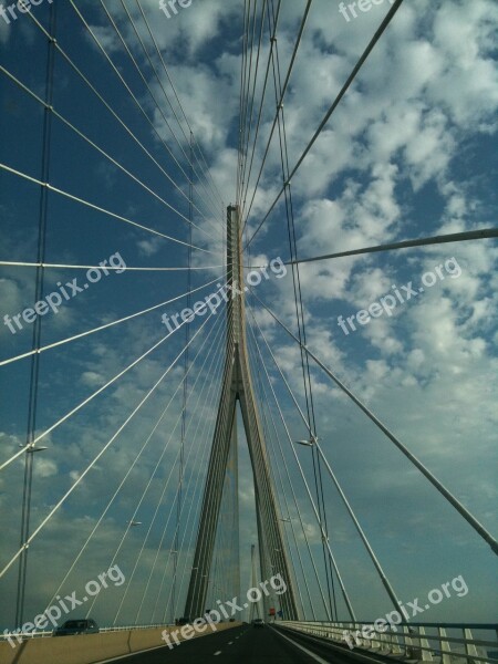 Bridge Sky Clouds Future Modern