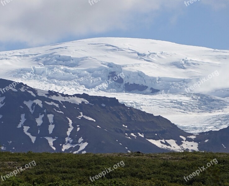 Glacier Snow Mountains High Mountains Snow Landscape