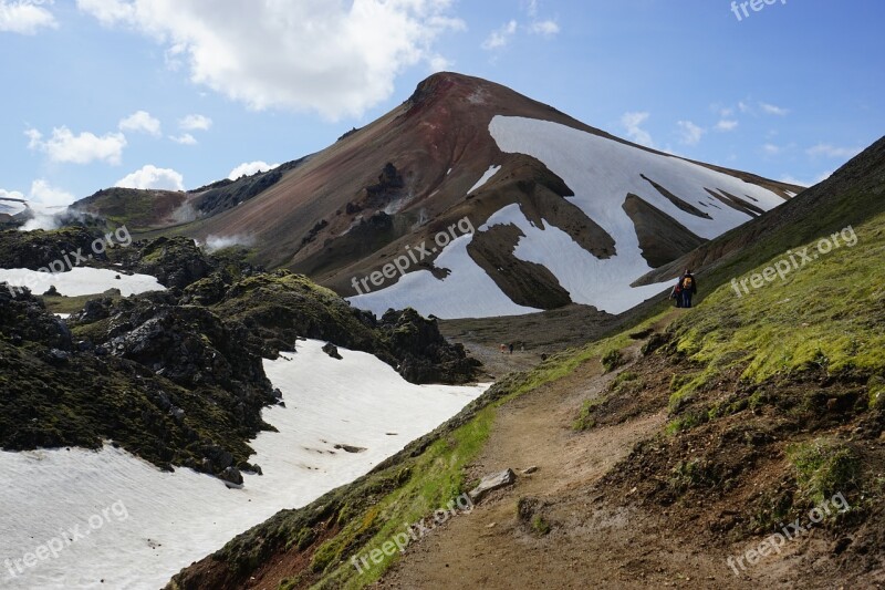 Hike Mountains Highlands Rock Iceland