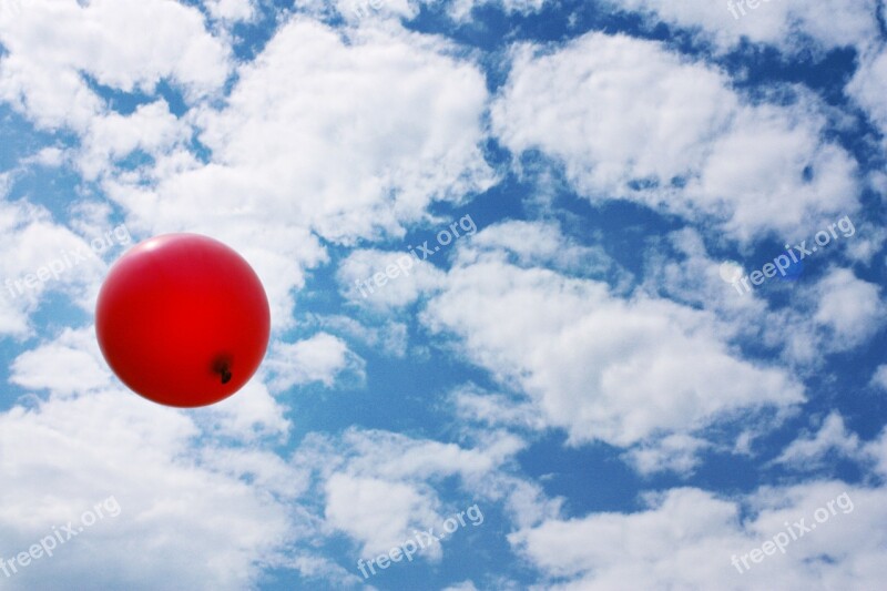 Balloon Red Sky Flap Away Free Photos