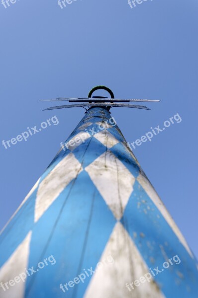 Maypole Bavaria White Blue Sky