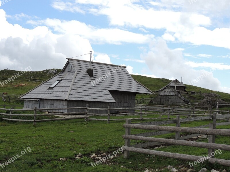 Slovenia Mountains Mala Planina Wooden Houses Mountain Home