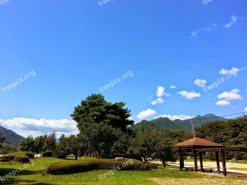 Park Hut Nature Summer Sky