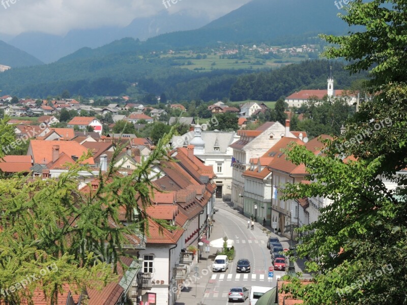 Slovenia Kamnik City Mountains Free Photos