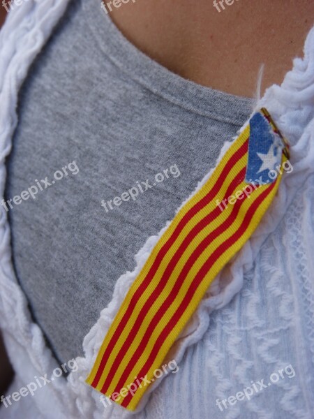 Estelada Catalunya Buttonhole Detail Symbol