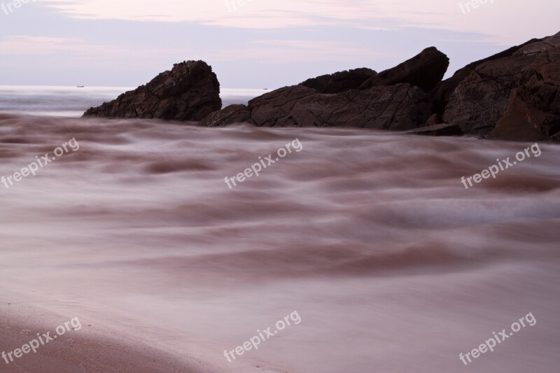 Wave Sea Water Beach Rest