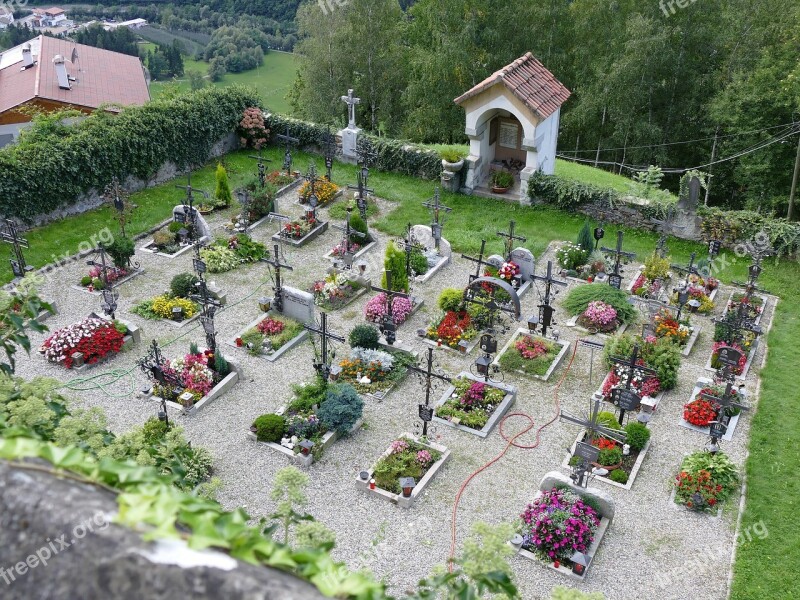 Graves Cemetery Old Cemetery Crosses Mood