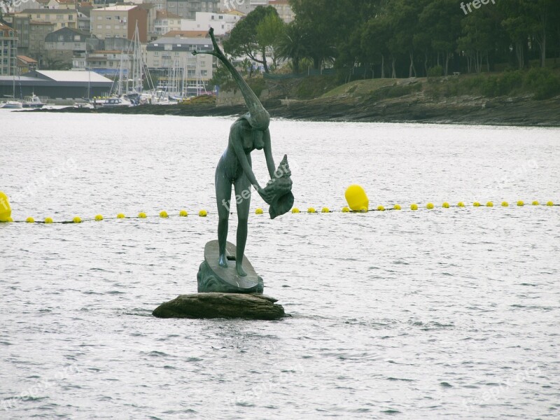 Sculpture Bronze Sea Free Photos