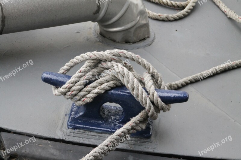 Boat Rope Anchor Ship Sea