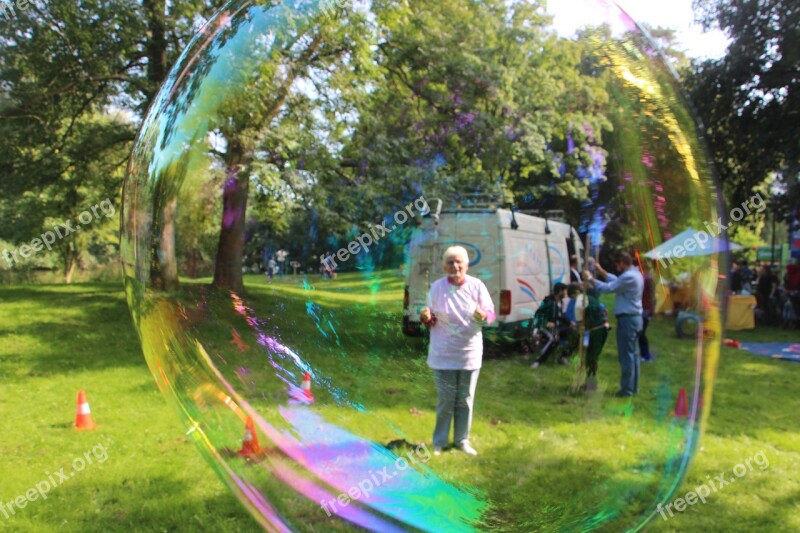 Soap Bubbles Large Human Colorful Huge