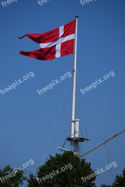 Flag Danish Denmark Copenhagen Free Photos