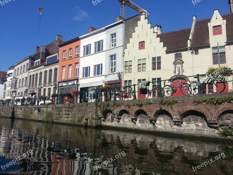 Gent Belgium Bank Water Channel