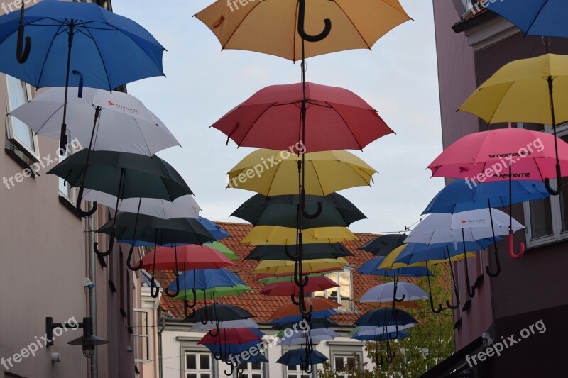 Umbrellas Denmark århus Colorful Colored Umbrella