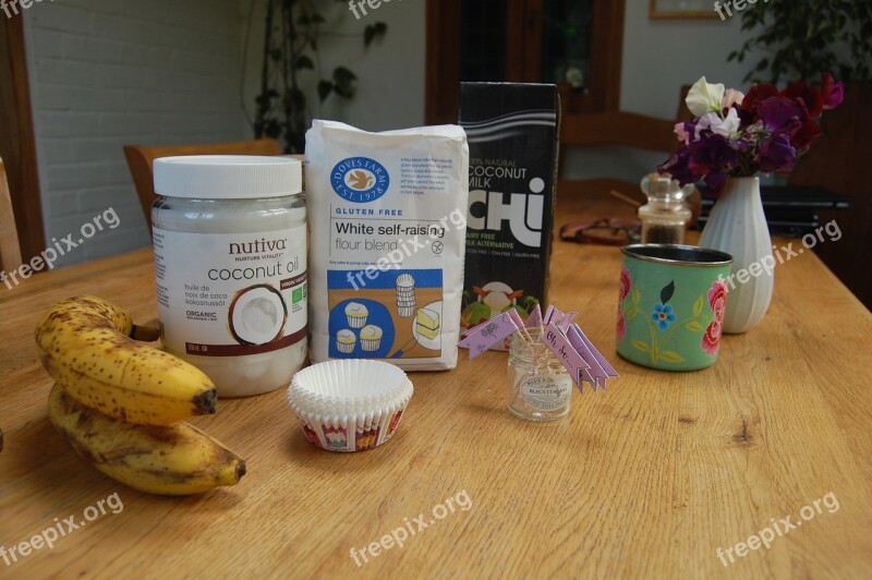 Ingredients Muffins Recipe Cooking Baking