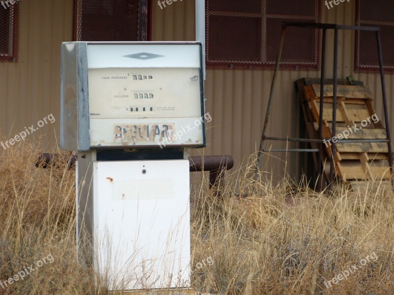 Petrol Stations Gas Pump Usa Abandoned Texas