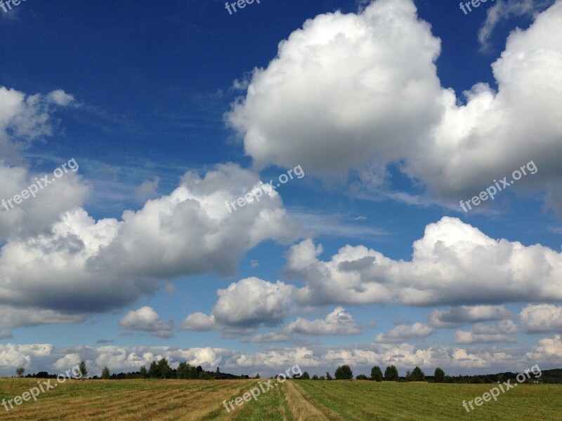 Olkusz Poland Landscape Clouds Sky