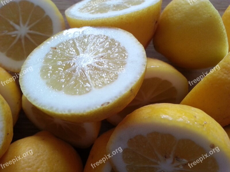 Lemons Fruit Food Yellow Juicy