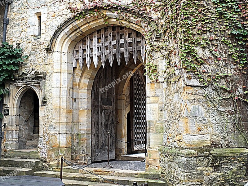 Castle Keep Hdr Portcullis Architecture