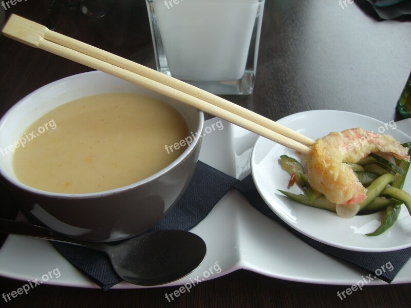 Coconut Soup Soup Asia Shrimp Meal