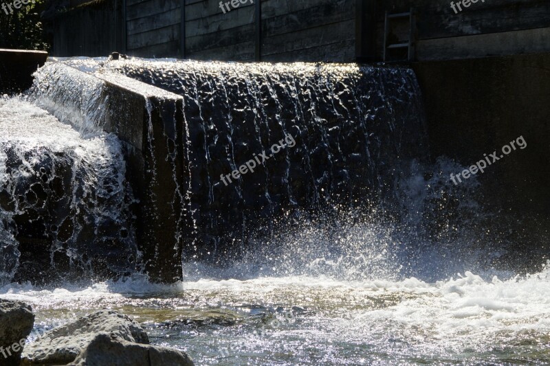 Water Flow Waterfall Plunge Liquid