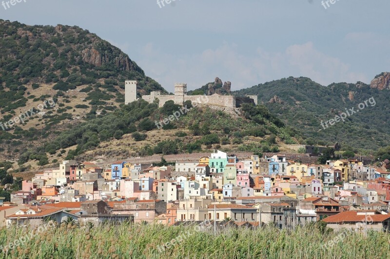 Bosa Malaspina Castle Landscape Free Photos