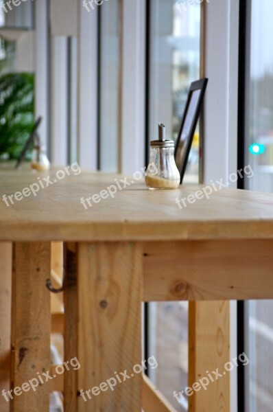 Sugar Furniture Bar Table Cafe Wooden Table