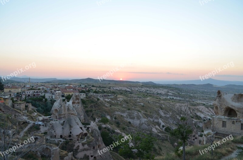 Cappadocia Sunset Nevsehir Turkey Free Photos