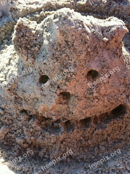 Sand Castle Smile Beach Sand Castle