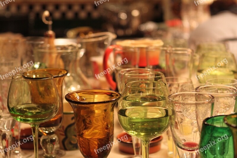 Glasses Glassware Dishes Wine Drink