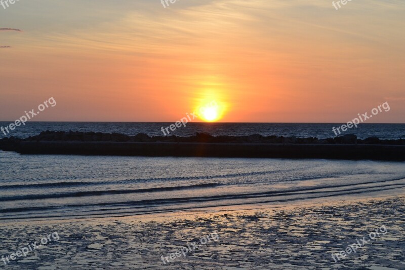 Sun Sunset Evening Nature Landscape