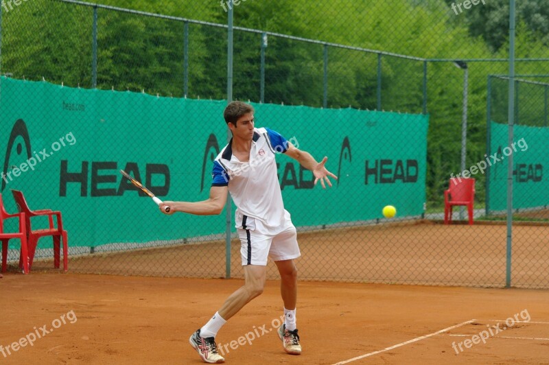 Tennis Player Clay Court Ball Free Photos