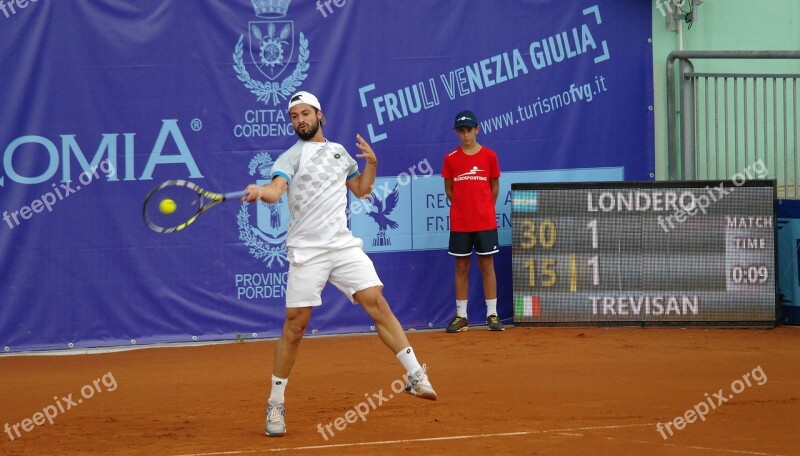 Tennis Player Forehand Tournament Tennis Court Outdoor