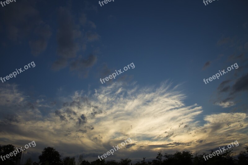 Clouds Sunset Sky Sunset Sky Evening