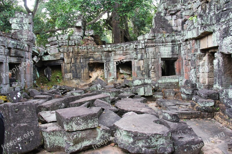 Preah Khan Temple Temple Travel Antique Old