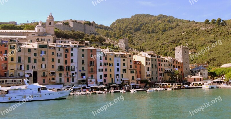 Boats Sea Houses Colors Colorful